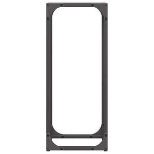 Ράφι για καυσόξυλα Μαύρο 25x25x60 cm Ατσάλι ψυχρής έλασης