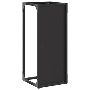 Ράφι για καυσόξυλα Μαύρο 25x25x60 cm Ατσάλι ψυχρής έλασης