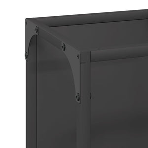 Ράφι για καυσόξυλα Μαύρο 25x25x60 cm Ατσάλι ψυχρής έλασης
