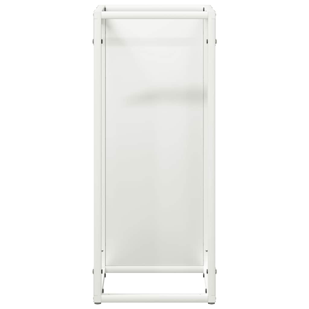 Ράφι για καυσόξυλα Λευκό 25x25x60 cm Ατσάλι ψυχρής έλασης