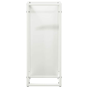 Ράφι για καυσόξυλα Λευκό 25x25x60 cm Ατσάλι ψυχρής έλασης