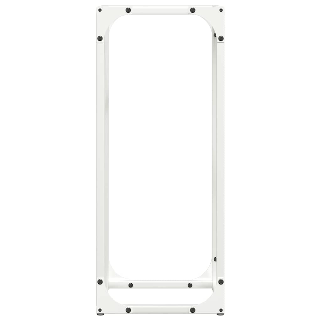 Ράφι για καυσόξυλα Λευκό 25x25x60 cm Ατσάλι ψυχρής έλασης