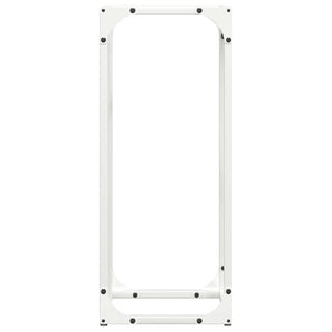 Ράφι για καυσόξυλα Λευκό 25x25x60 cm Ατσάλι ψυχρής έλασης