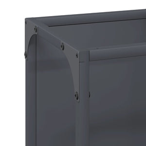 Ράφι για καυσόξυλα Ανθρακί 25x25x60 cm Ατσάλι ψυχρής έλασης - Pakobazaar