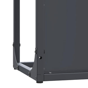 Ράφι για καυσόξυλα Ανθρακί 25x25x60 cm Ατσάλι ψυχρής έλασης - Pakobazaar