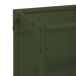 Ράφι για καυσόξυλα Ελαιοπράσινο 25x25x60cm Ατσάλι ψυχρής έλασης