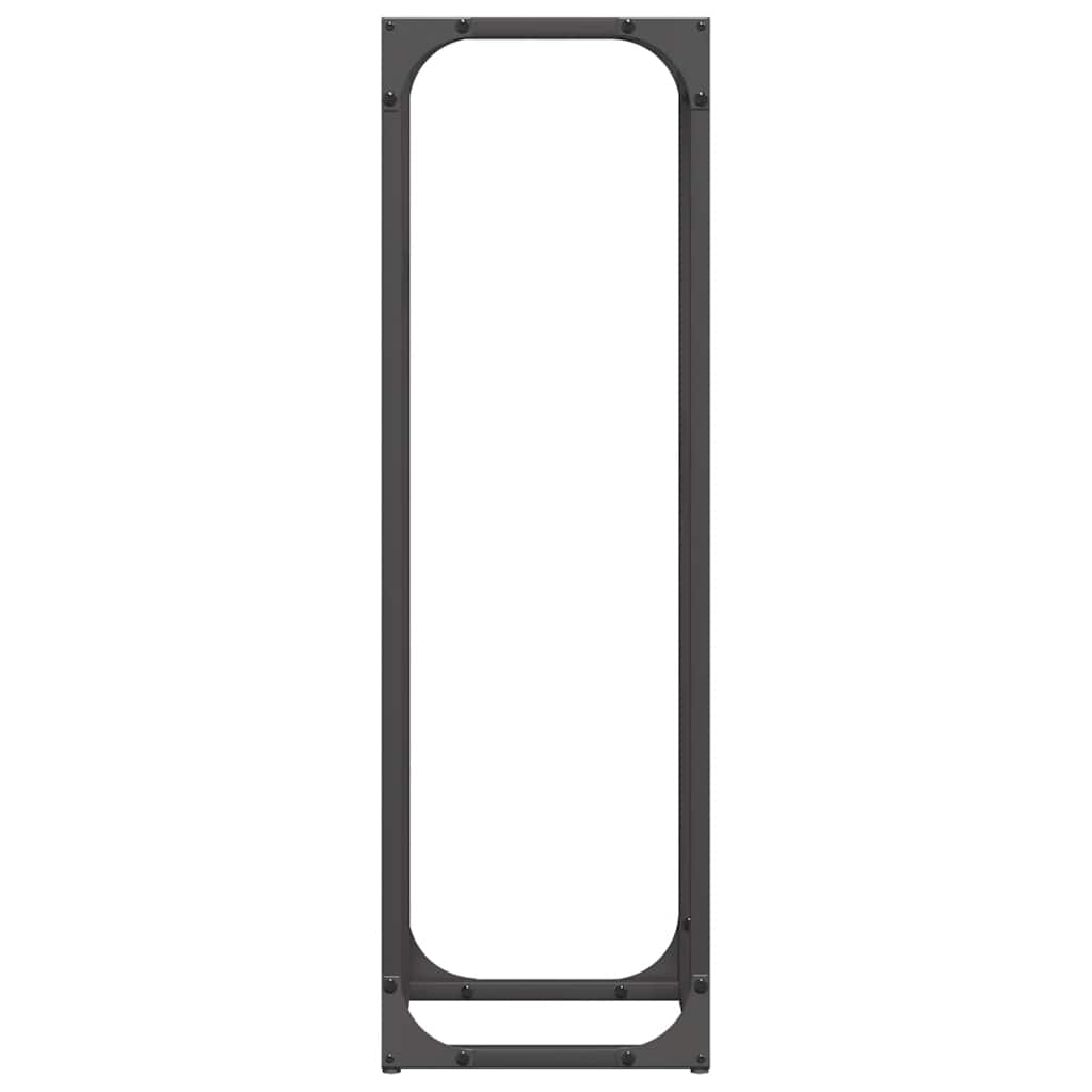 Ράφι για καυσόξυλα Μαύρο 25x25x80 cm Ατσάλι ψυχρής έλασης - Pakobazaar