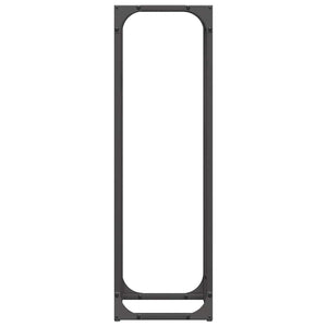 Ράφι για καυσόξυλα Μαύρο 25x25x80 cm Ατσάλι ψυχρής έλασης - Pakobazaar