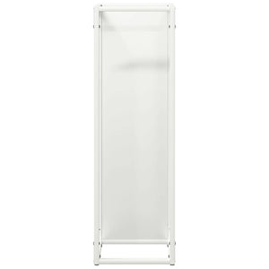 Ράφι για καυσόξυλα Λευκό 25x25x80 cm Ατσάλι ψυχρής έλασης