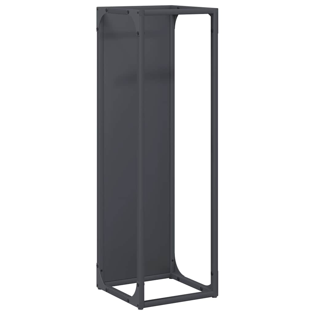 Ράφι για καυσόξυλα Ανθρακί 25x25x80 cm Ατσάλι ψυχρής έλασης - Pakobazaar