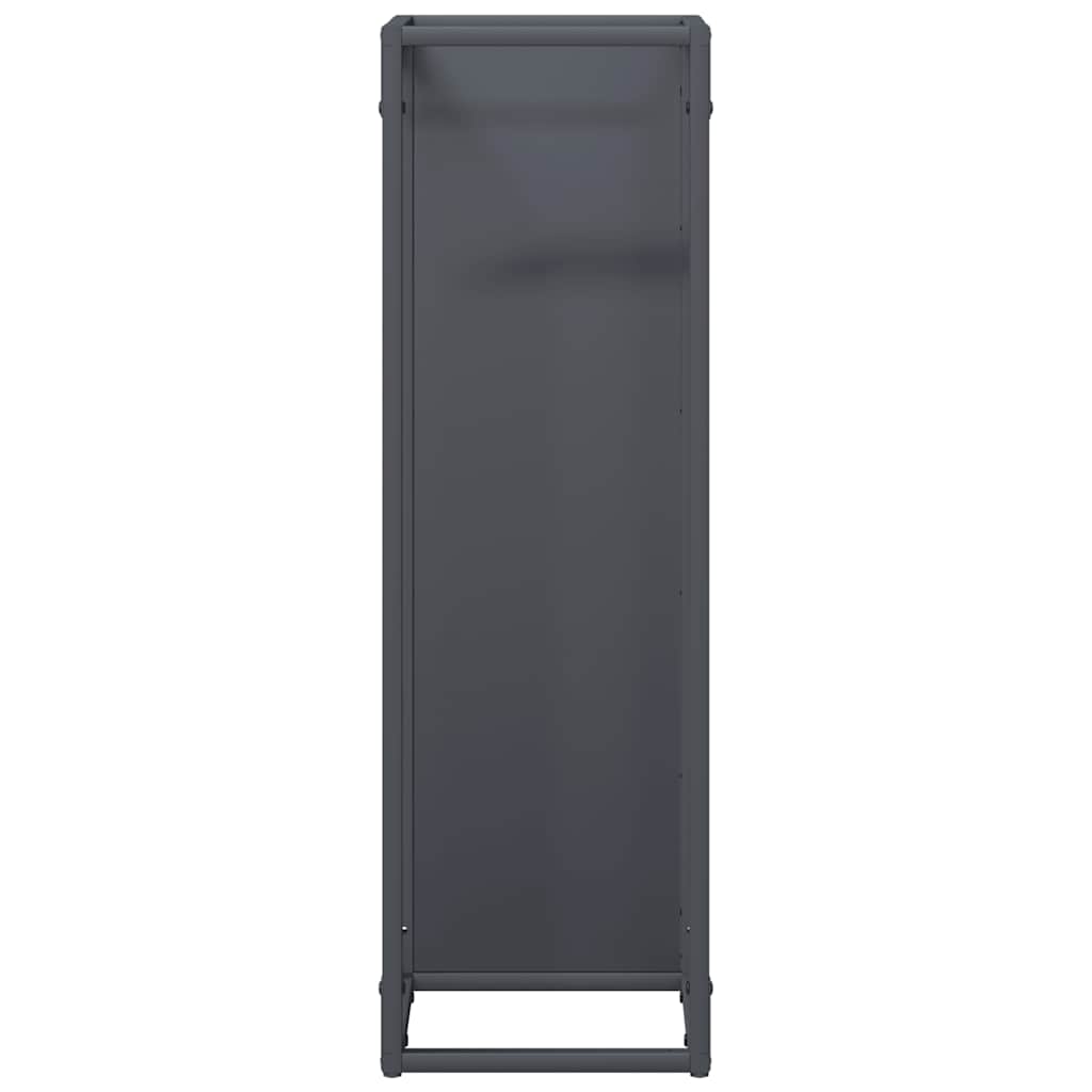 Ράφι για καυσόξυλα Ανθρακί 25x25x80 cm Ατσάλι ψυχρής έλασης - Pakobazaar