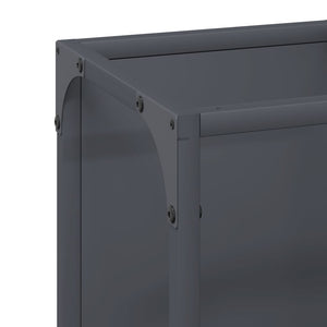 Ράφι για καυσόξυλα Ανθρακί 25x25x80 cm Ατσάλι ψυχρής έλασης - Pakobazaar