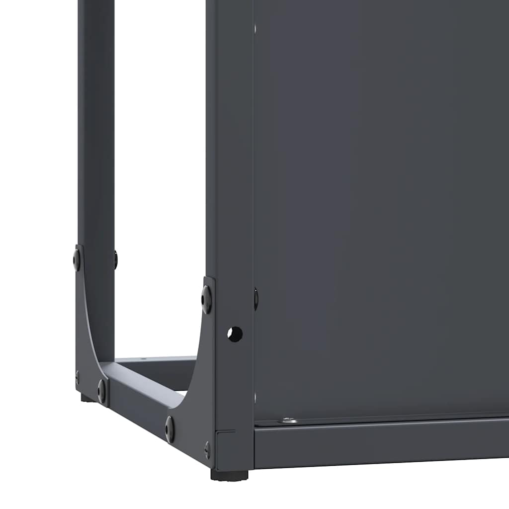 Ράφι για καυσόξυλα Ανθρακί 25x25x80 cm Ατσάλι ψυχρής έλασης - Pakobazaar