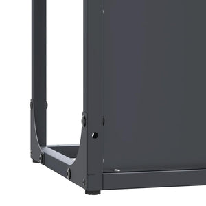 Ράφι για καυσόξυλα Ανθρακί 25x25x80 cm Ατσάλι ψυχρής έλασης - Pakobazaar