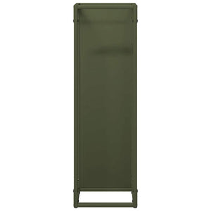 Ράφι για καυσόξυλα Ελαιοπράσινο 25x25x80cm Ατσάλι ψυχρής έλασης