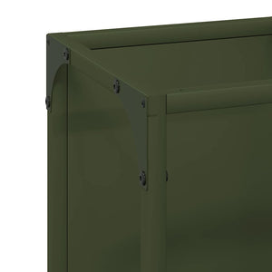 Ράφι για καυσόξυλα Ελαιοπράσινο 25x25x80cm Ατσάλι ψυχρής έλασης