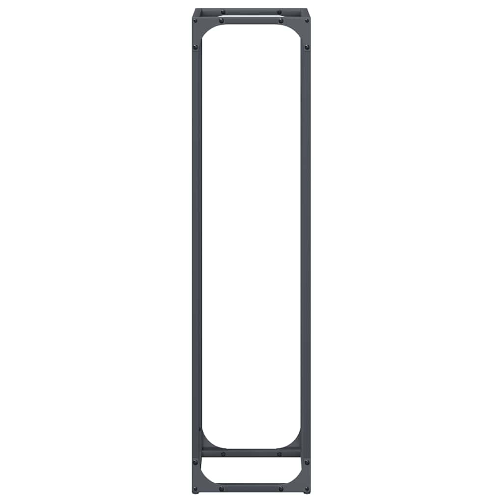 Ράφι για καυσόξυλα Ανθρακί 25x25x100 εκ. Ατσάλι ψυχρής έλασης - Pakobazaar