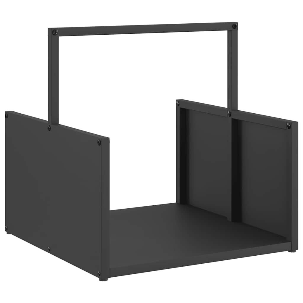 Ράφι Καυσόξυλων Μαύρο 40x40x40 εκ. Χάλυβας ψυχρής έλασης - Pakobazaar