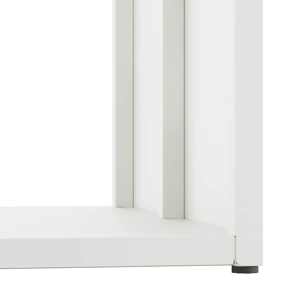 Ράφι Καυσόξυλων Λευκό 40x40x40 εκ. Χάλυβας ψυχρής έλασης