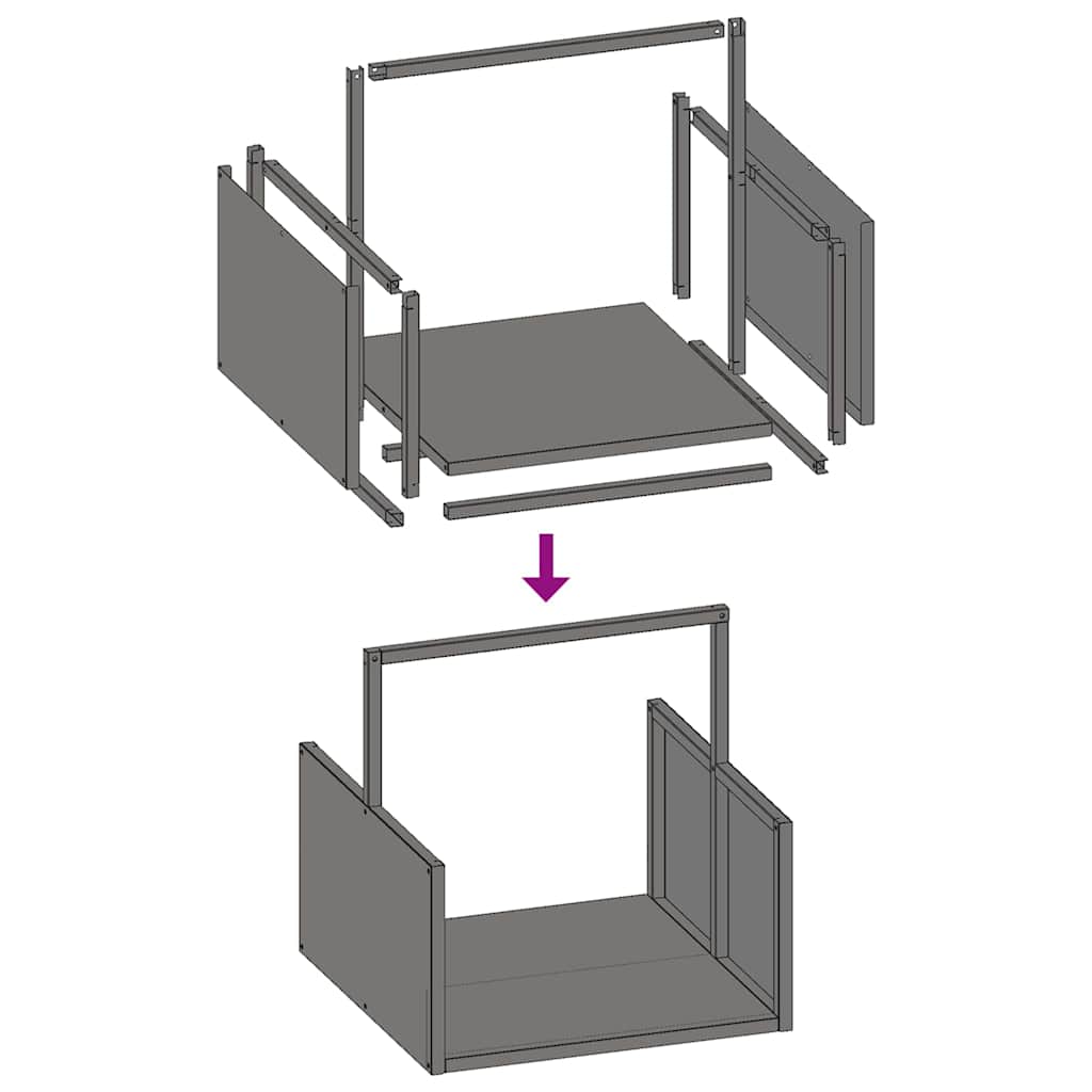 Ράφι Καυσόξυλων 40x40x40 εκ. Χάλυβας ψυχρής έλασης