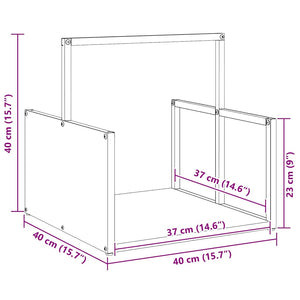Ράφι Καυσόξυλων 40x40x40 εκ. Χάλυβας ψυχρής έλασης