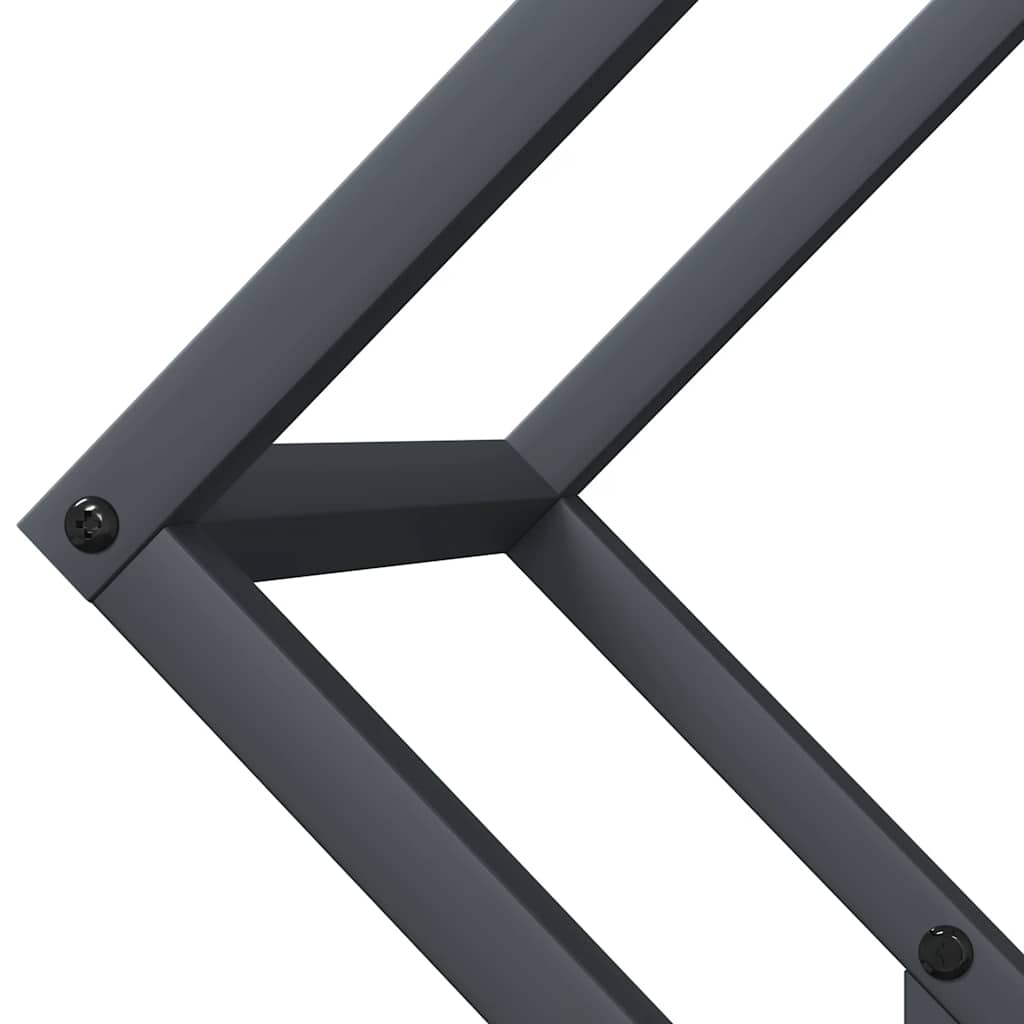 Ράφι για καυσόξυλα Ανθρακί 50x25x50 εκ. Ατσάλι ψυχρής έλασης - Pakobazaar
