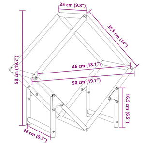 Ράφι για καυσόξυλα Ανθρακί 50x25x50 εκ. Ατσάλι ψυχρής έλασης - Pakobazaar
