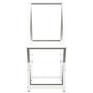 Ράφι για καυσόξυλα Λευκό 60x25x60 cm Ατσάλι ψυχρής έλασης - Pakobazaar