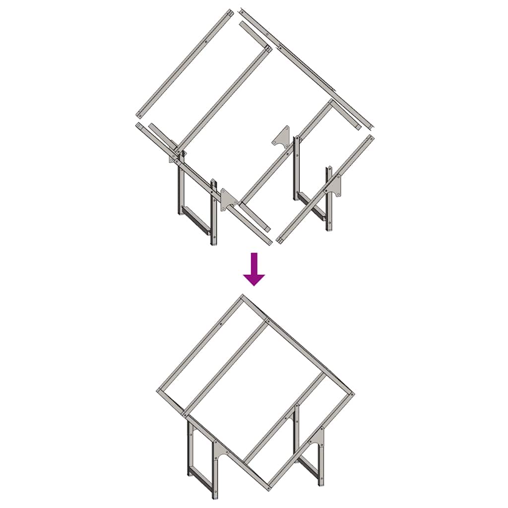 Ράφι για καυσόξυλα Λευκό 60x25x60 cm Ατσάλι ψυχρής έλασης - Pakobazaar