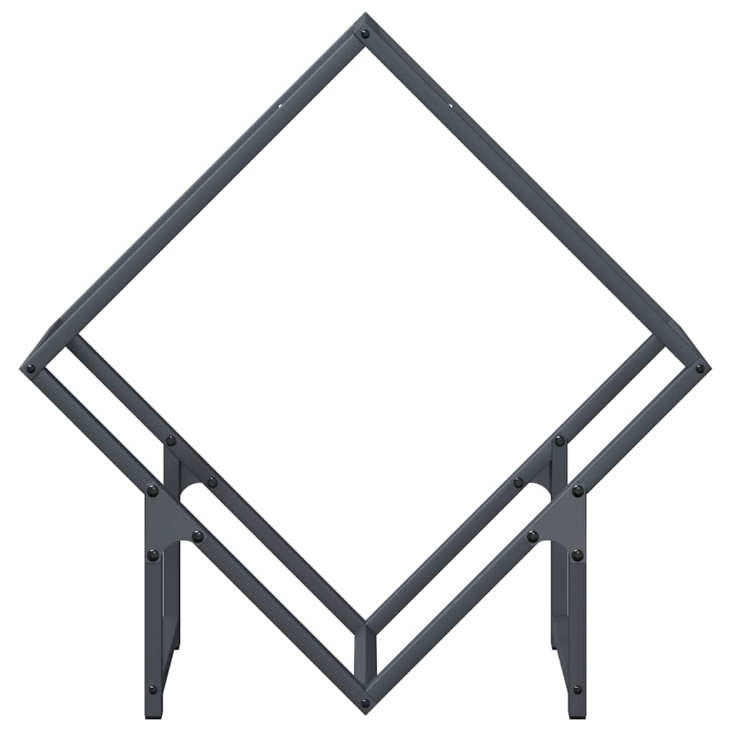 Ράφι για καυσόξυλα Ανθρακί 60x25x60 cm Ατσάλι ψυχρής έλασης