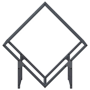 Ράφι για καυσόξυλα Ανθρακί 60x25x60 cm Ατσάλι ψυχρής έλασης