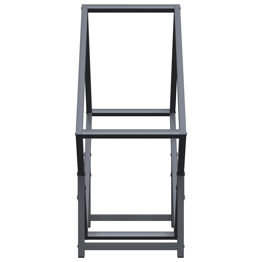 Ράφι για καυσόξυλα Ανθρακί 60x25x60 cm Ατσάλι ψυχρής έλασης
