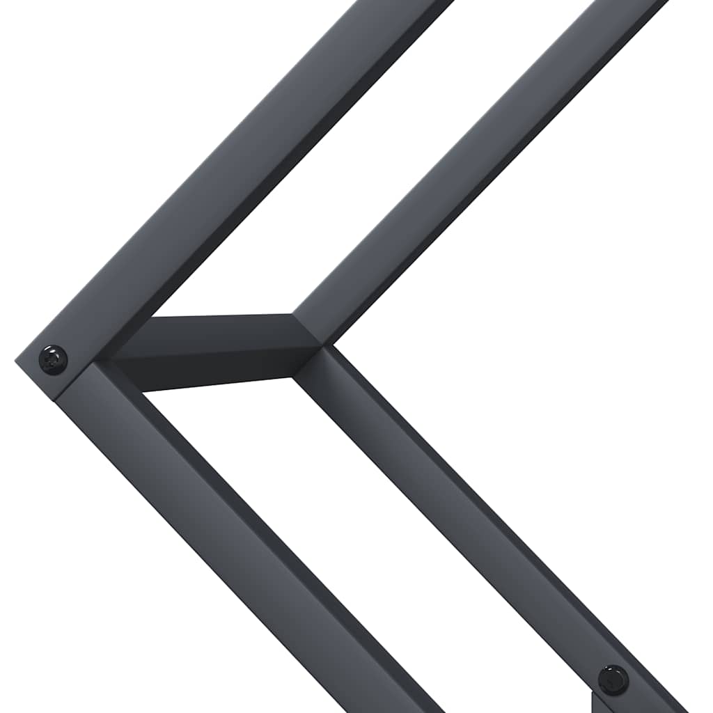 Ράφι για καυσόξυλα Ανθρακί 60x25x60 cm Ατσάλι ψυχρής έλασης