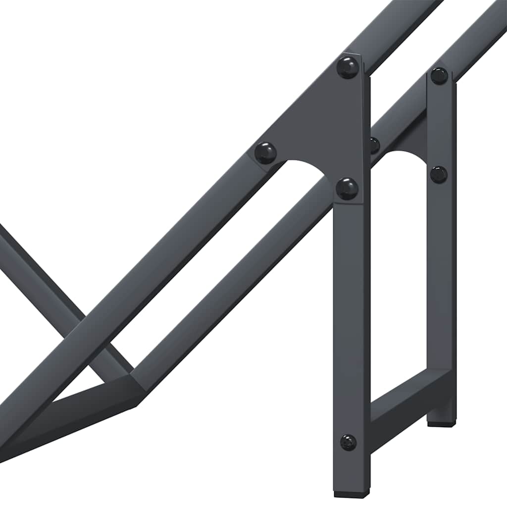 Ράφι για καυσόξυλα Ανθρακί 60x25x60 cm Ατσάλι ψυχρής έλασης