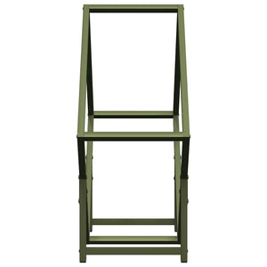 Ράφι για καυσόξυλα Ελαιοπράσινο 60x25x60cm Ατσάλι ψυχρής έλασης