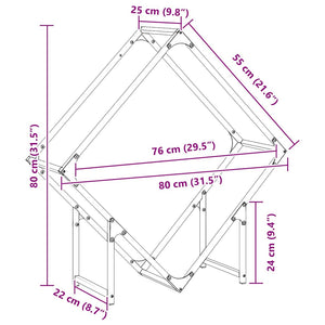 Ράφι για καυσόξυλα 80x25x80 εκ. Ατσάλι ψυχρής έλασης