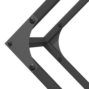 Ράφι για καυσόξυλα Μαύρο 100x25x100 cm Ατσάλι ψυχρής έλασης - Pakobazaar