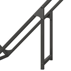 Ράφι για καυσόξυλα Μαύρο 100x25x100 cm Ατσάλι ψυχρής έλασης - Pakobazaar