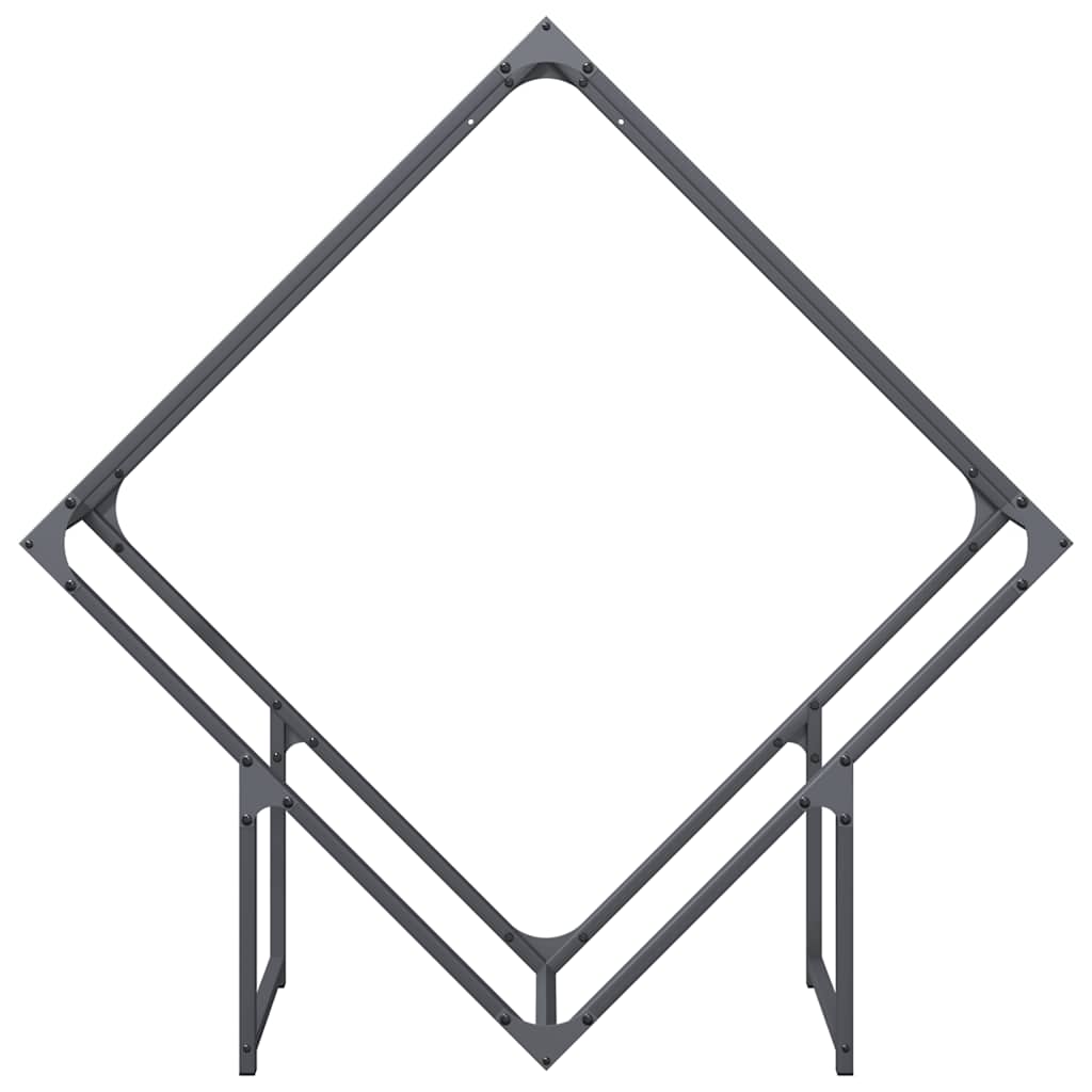 Ράφι για καυσόξυλα Ανθρακί 100x25x100 cm Ατσάλι ψυχρής έλασης - Pakobazaar