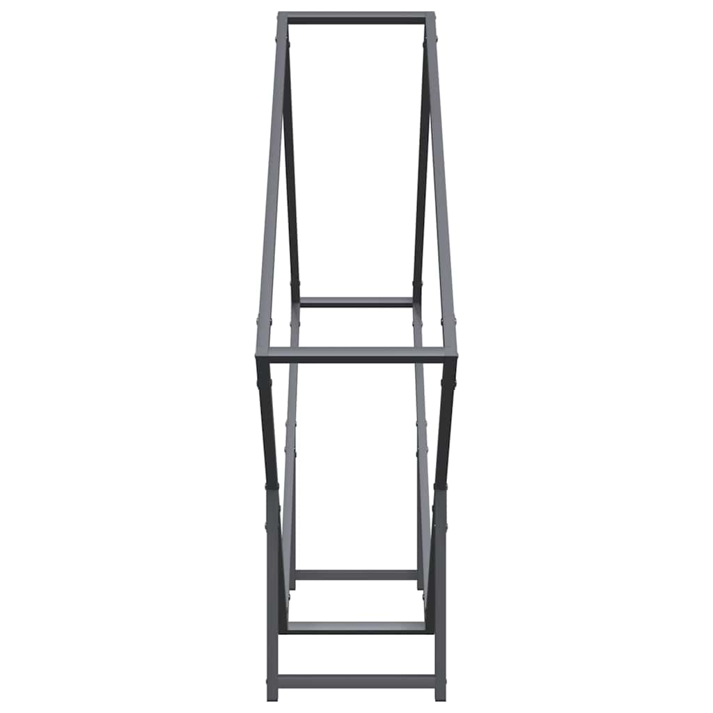 Ράφι για καυσόξυλα Ανθρακί 100x25x100 cm Ατσάλι ψυχρής έλασης - Pakobazaar