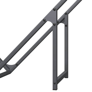 Ράφι για καυσόξυλα Ανθρακί 100x25x100 cm Ατσάλι ψυχρής έλασης - Pakobazaar