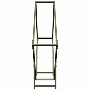 Ράφι για καυσόξυλα Ελαιοπράσινο 100x25x100 cm