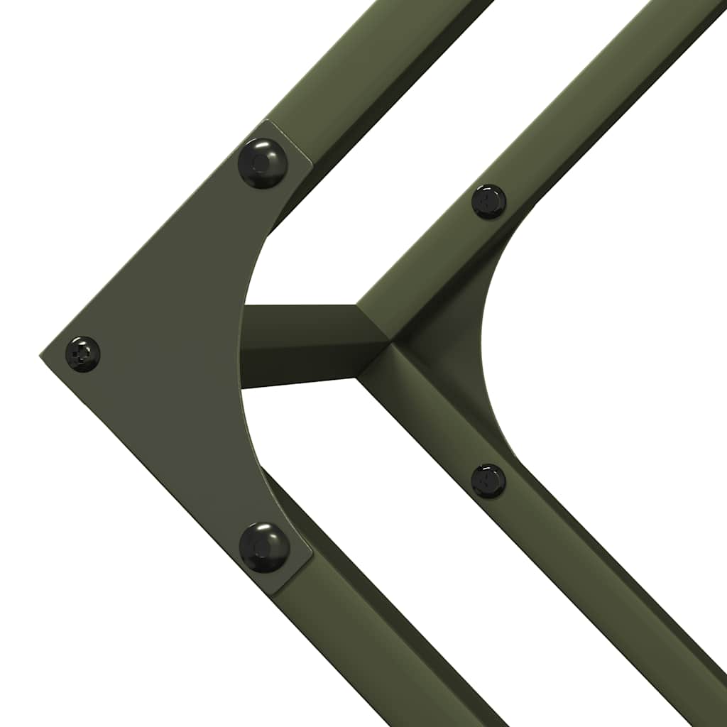 Ράφι για καυσόξυλα Ελαιοπράσινο 100x25x100 cm