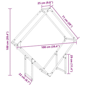 Ράφι για καυσόξυλα Ελαιοπράσινο 100x25x100 cm
