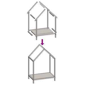Ράφι για καυσόξυλα Ανθρακί 40x25x60 εκ. Ατσάλι ψυχρής έλασης