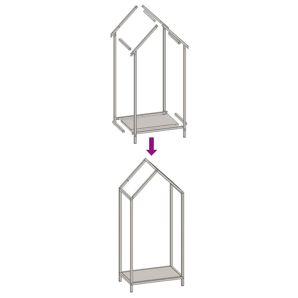 Ράφι για καυσόξυλα 40x25x90 εκ. Ατσάλι ψυχρής έλασης
