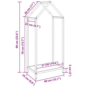 Ράφι για καυσόξυλα 40x25x90 εκ. Ατσάλι ψυχρής έλασης