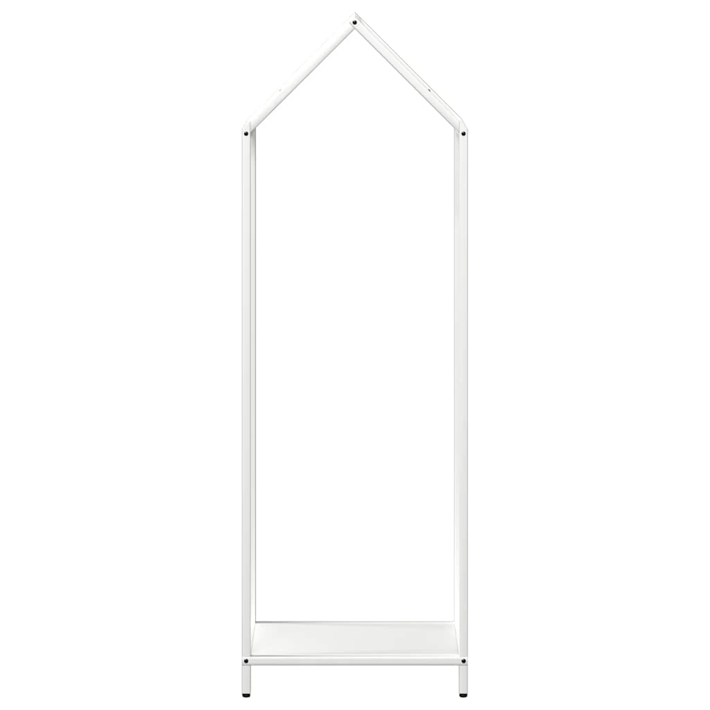 Ράφι για καυσόξυλα Λευκό 40x25x120 cm Ατσάλι ψυχρής έλασης