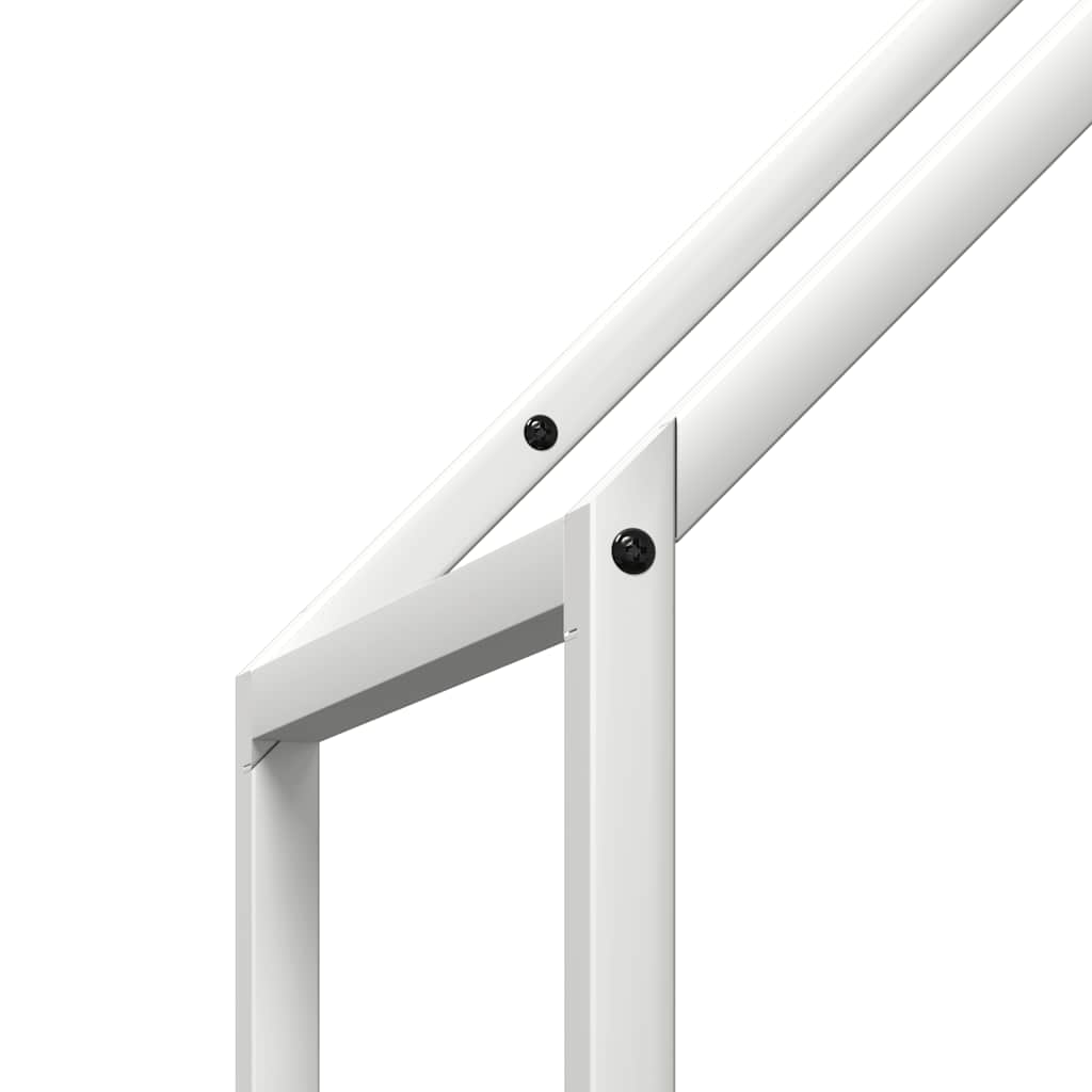 Ράφι για καυσόξυλα Λευκό 40x25x120 cm Ατσάλι ψυχρής έλασης