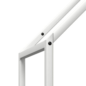 Ράφι για καυσόξυλα Λευκό 40x25x120 cm Ατσάλι ψυχρής έλασης
